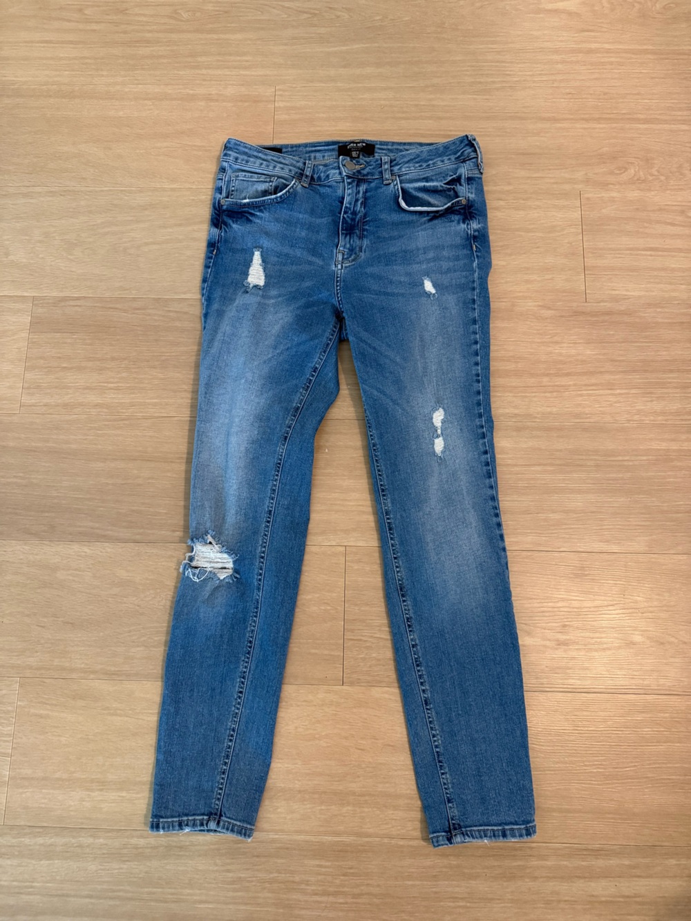Ever New Medium Blue Distressed Skinny Jeans